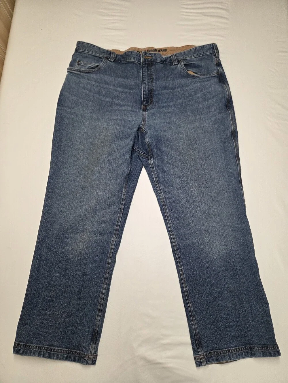 Duluth Trading Flex Ballroom Jeans Mens 42x28 Relaxed Fit Blue Denim